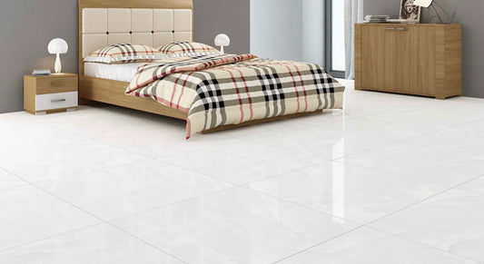 Smoky White Onyx - Rectified Polished Porcelain Tile