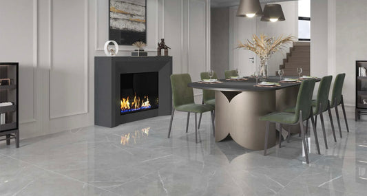 Heamus Silver - Rectified Polished Porcelain Tile