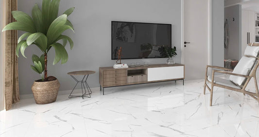 Statuario One - Rectified Polished Porcelain Tile