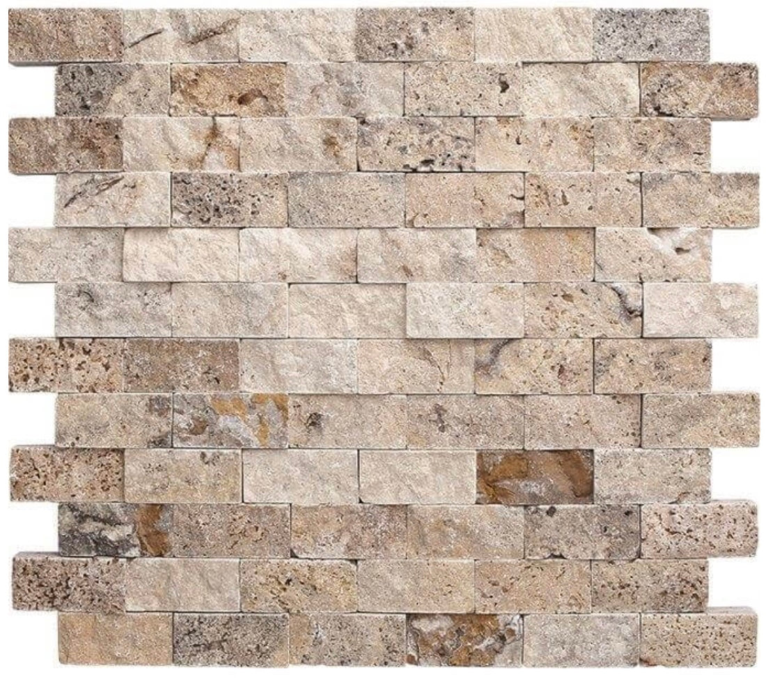 Scabos Travertine Split Face 1×2