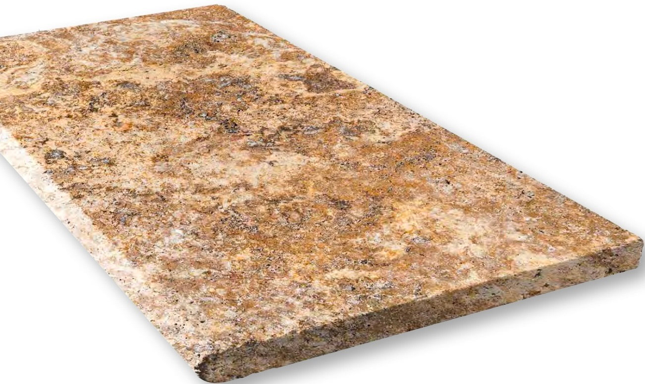 Scabos Blend Travertine Pool Coping Trq