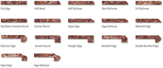 Red Velvet Travertine Pool Coping Trq