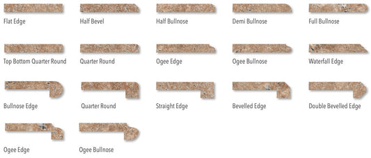 Dark Walnut Travertine Pool Coping Trq