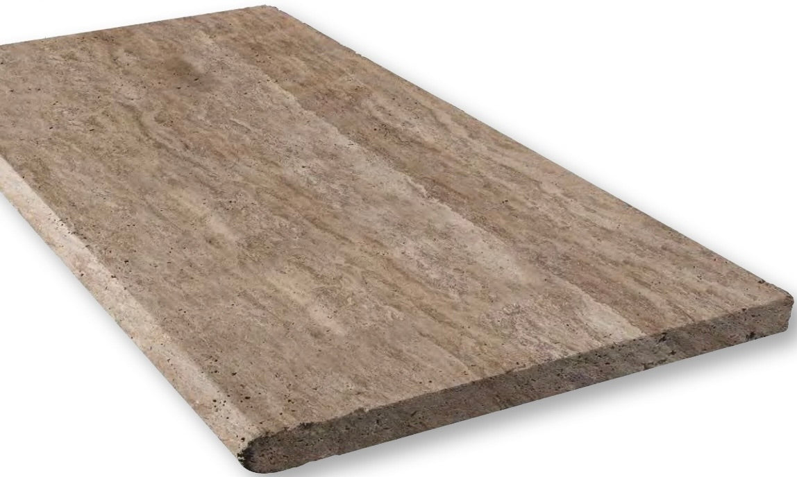 Noce Venato Travertine Pool Coping Trq