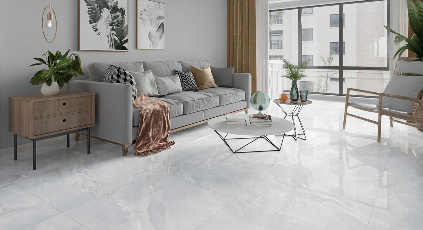 Antico Bianco - Rectified Polished Porcelain Tile