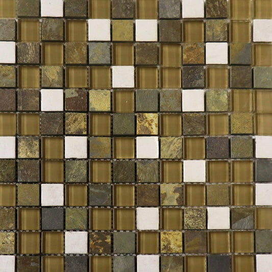 Rustic Slate with Copper Mosaic