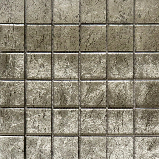 Taupe Foil Back Glass Mosaic