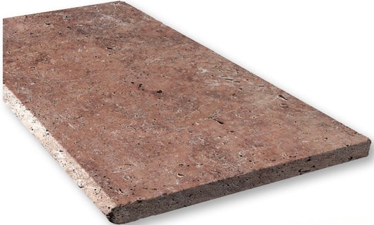 Red Velvet Travertine Pool Coping Trq
