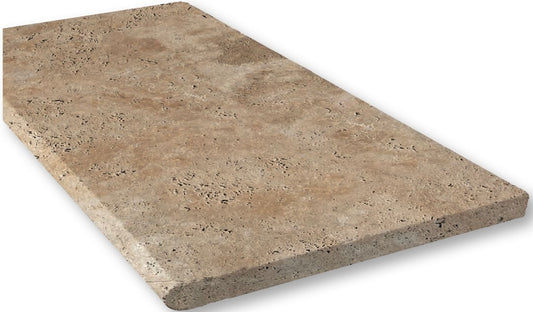 Dark Walnut Travertine Pool Coping Trq